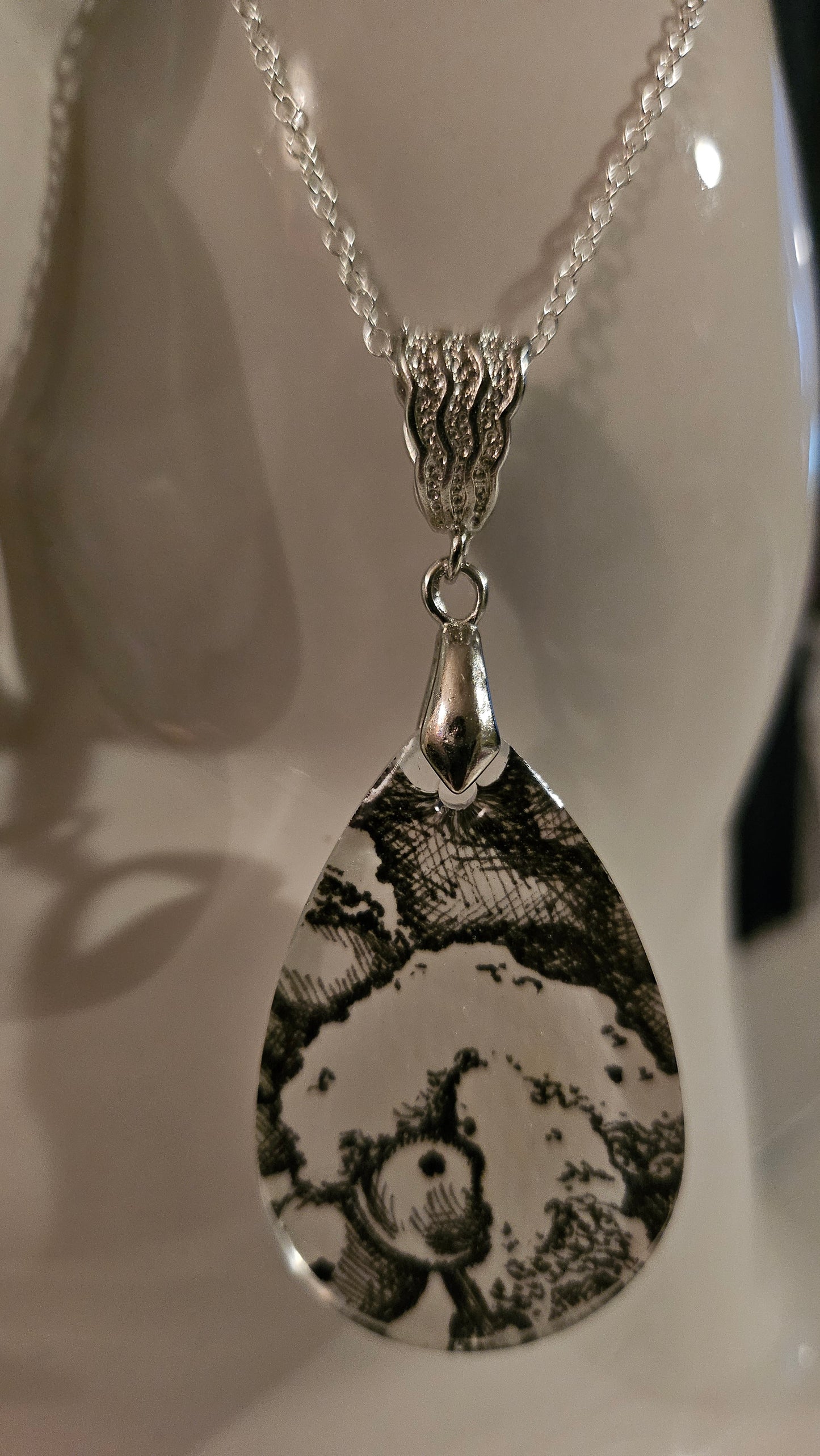 Winter Berries covered in Snow (Resin Pendant)