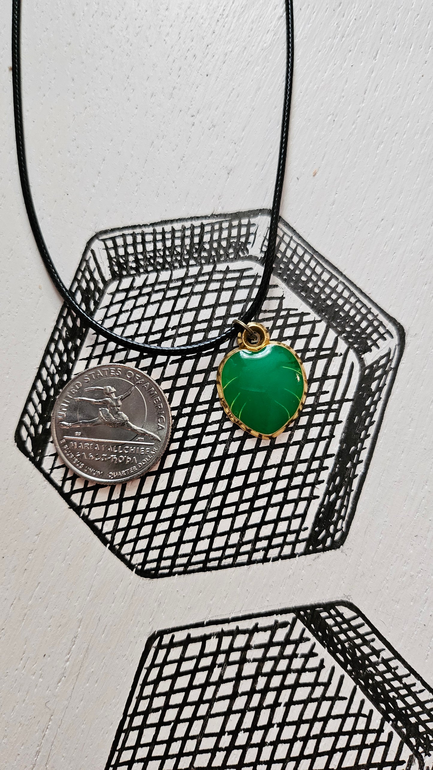 Small Monstera Leaf Shaped Pendant (Made with Resin)