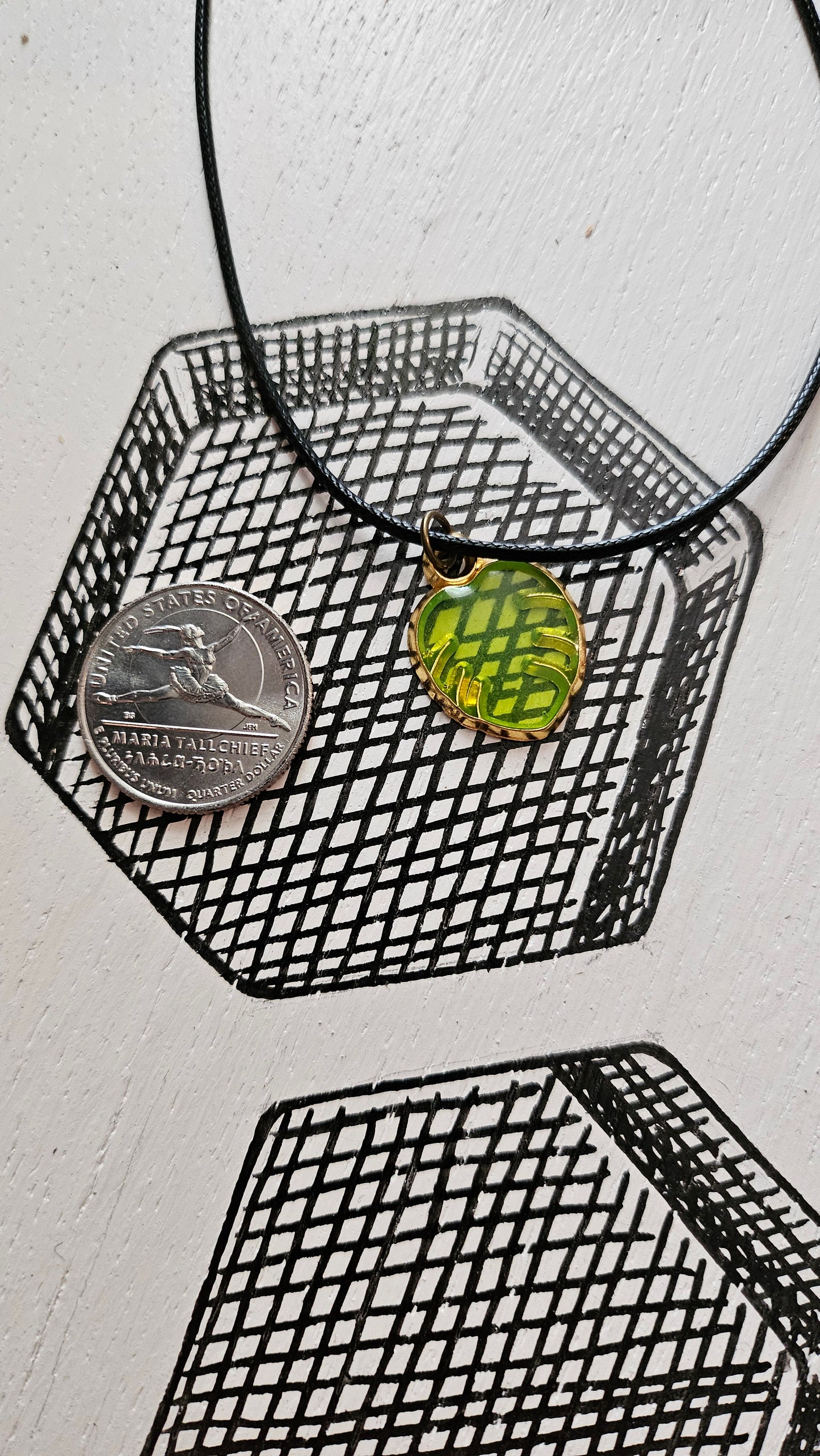 Small Monstera Leaf Shaped Pendant (Made with Resin)
