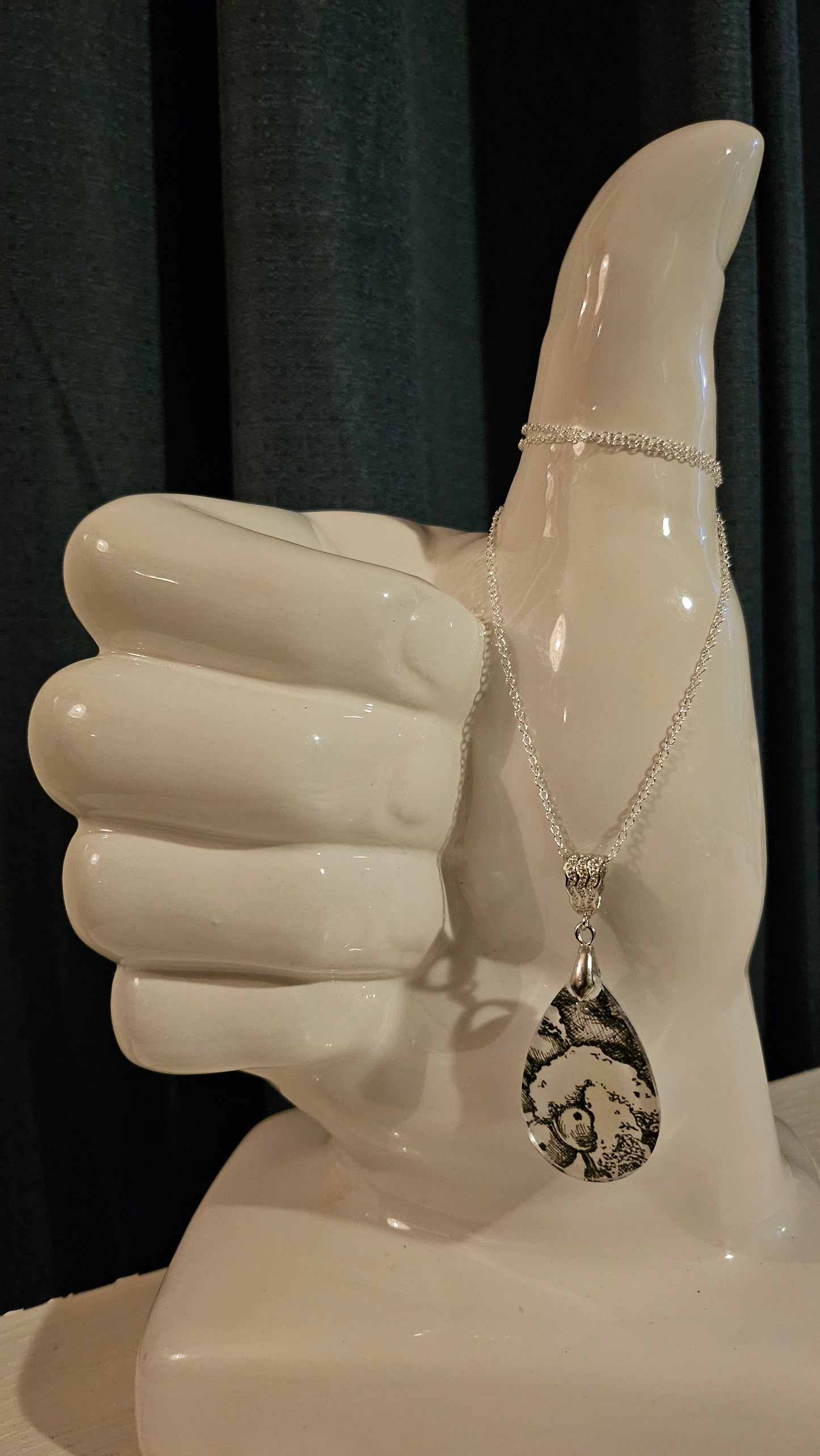 Winter Berries covered in Snow (Resin Pendant)